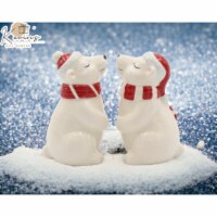 Ceramic Christmas Polar Bear Salt And Pepper Shakers, Home Décor, Gift for Her, Gift for Mom,