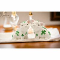 Ceramic Pigs with Shamrock Design Salt and Pepper Shakers, Gift for Her, Gift for Mom,