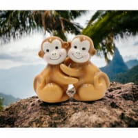 Ceramic Brown Monkey Salt And Pepper Shakers, Home Décor, Gift for Her, Gift for Mom, Kitchen