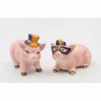 Ceramic Mardi Gras Pigs Salt And Pepper Shakers, Home Décor, Gift for Her, Gift for Mom,