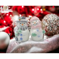Ceramic Frosty the Snowman Christmas Decor Ceramic Salt and Pepper Shakers, Home Décor, Gift
