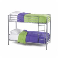 Elite Twin-Over-Twin Metal Bunk Bed - Silver Perspective: Main