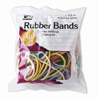 Charles Leonard Rubber Bands, 1 3/8 Ounce Bags, Assorted Sizes/Colors (56385) (Pack of 16)