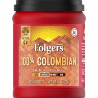 Folgers 100% Colombian Coffee, Medium Roast Ground Coffee 9.6 Ounce (Pack of 16)