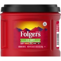Folgers Half Caff Ground Coffee, Medium Roast, 22.6 oz (Pack of 48)