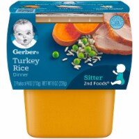 Gerber 2nd Foods Baby Foods Turkey & Rice 4 Oz Tub (Pack of 4)