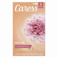 Caress Daily Silk Body Soap Bar White Peach and Orange Blossom (Pack of 8) Perspective: Main