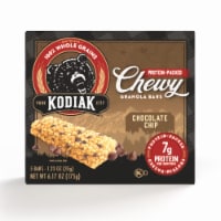 Kodiak Cakes Granola. Chocolate Chip Chewy Bars, 7g of protein, 5 Ct, (Pack of 20)