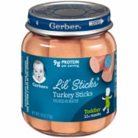 Gerber 3rd Foods Mealtime for Baby Lil Sticks Turkey 2.5 Oz Jar (Pack of 6)