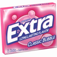 Extra Classic Bubble Sugarfree Gum (Pack of 8)