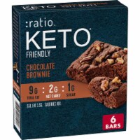 :ratio KETO Friendly Soft Baked Bars Chocolate Brownie Keto Snacks (Pack of 2)