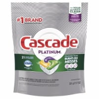 Cascade Platinum ActionPacs, Dishwasher Detergent, Lemon Scent, 21 Count (Pack of 5)