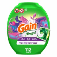 Gain Flings Laundry Detergents Pod Moonlight Breeze 112 Ct (Pack of 2)
