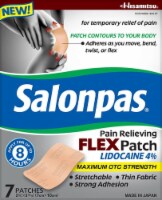 Salonpas Lidocaine 4% Pain Relieving FLEX Patch (Pack of 3)