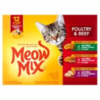 Meow Mix Beef & Poultry Wet Cat Food Variety Pack (Pack of 24)