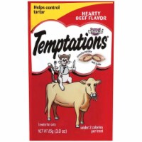 TEMPTATIONS Classic Treats for Cats Hearty Beef Flavor (Pack of 6)