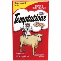 TEMPTATIONS Classic Treats for Cats Hearty Beef Flavor (Pack of 18)