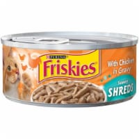 Purina Friskies Savory Shreds with Chicken in Gravy Cat Food (Pack of 8)