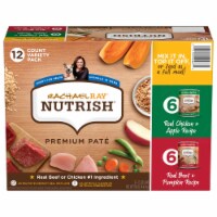 Rachael Ray Nutrish Premium Pate Variety Pack Wet Dog Food, (Pack of 12)