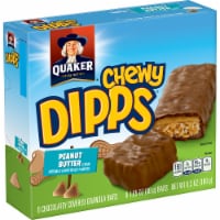Quaker Chewy Dipps Peanut Butter Chocolatey Covered Granola Bars 1.05 oz. Box (Pack of 2)