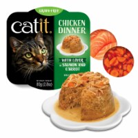 Catit Dinner Chicken W/Slamon & Carrot Cat Wet Food, (Pack of 18)