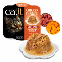 Catit Dinner Chicken W/Beef & Pupmkin Cat Wet Food, 2.8-oz Can (Pack of 48)