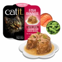 Catit Dinner Ocean Fish W/Salmon & Green Beans Cat Wet Food (Pack of 2)