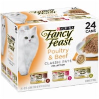 Purina Fancy Feast Classic Poultry & Beef Collection Wet Cat Food (Pack of 18)