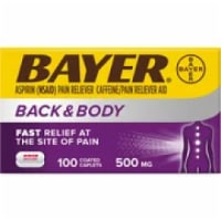 Bayer Back & Body Extra Strength Aspirin, 500mg Coated Tablets, Fast Relief, (Pack of 24) Perspective: Main