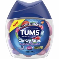 TUMS Chewy Bites Assorted Berries Antacid Hard Shell Chews (Pack of 4)