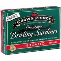 Crown Prince 1-Layer Brisling Sardines in Tomato (Pack of 18)