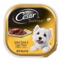 CESAR SUNRISE Grilled Steak and Eggs Breakfast Dog Food 3.5 Oz. (Pack of 18)