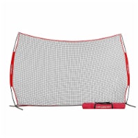 PowerNet 16x10 Ft Sports Barrier Net with Large Protection Safety Backstop (1153) Red