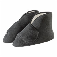 Silverts Black Reusable Diabetic Bootie Slippers Small / X-Wide Slip-Resistant Sole
