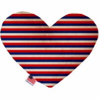 6 in. Patriotic Stripes Heart Dog Toy