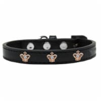 Gold Crown Widget Dog Collar, Black - Size 12