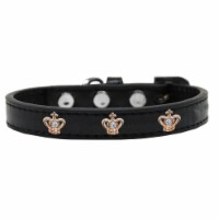 Gold Crown Widget Dog Collar, Black - Size 14