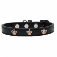 Gold Crown Widget Dog Collar, Black - Size 16
