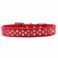Sprinkles Dog Collar, Confetti Crystals, Red - Size 14