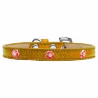 Red Rose Widget Dog Collar, Gold Ice Cream - Size 18