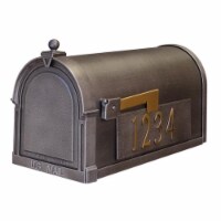 Berkshire Curbside Mailbox with Side Numbers - Swedish Silver