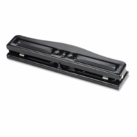 3-Hole Punch- Adjustable- .28 Hole Size- 8-10 Sh Cap.- Black