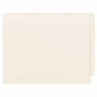 Shelf Master End-Tab Folders- Straight Cut- Ltr Sz- Manila