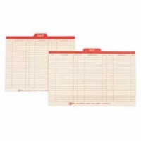 Top-Tab Out Guides- 14-.75in.x10in.- Legal- Red Top-Manila