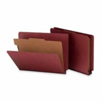 Classification Folders- 1 Divider- 2in. Exp- Letter Size- Red