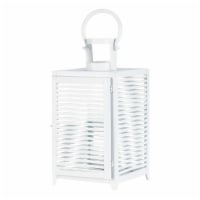 Horizon Candle Lantern, White - Large