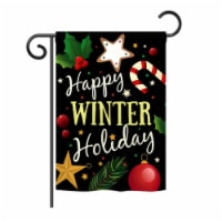 Happy Winter Holiday Winter - Seasonal Christmas Impressions Decorative Vertical Garden Flag