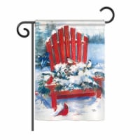 13 x 18.5 in. Red Chair in Winter Winter - Seasonal Winter Wonderland Impressions, Decorative