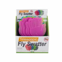 Kole Imports HH443-24 Giant Hand Shape Telescopic Fly Swatter Countertop Display - Pack of 24