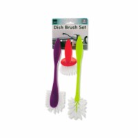 Kole Imports OS936-12 5 lbs, Dish Scrub Brush Set - 3 Piece -Pack of 12